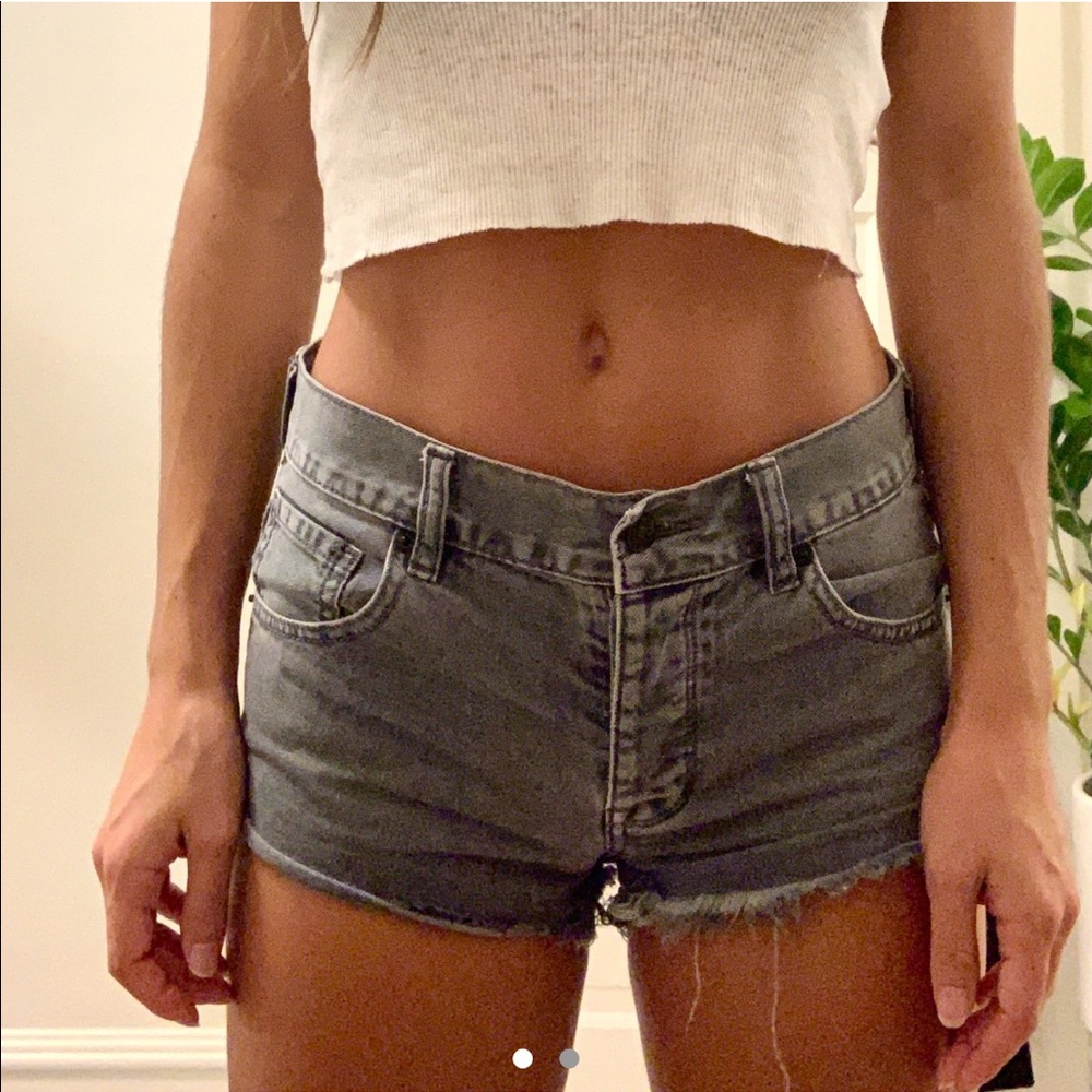 Brandy Melville Navy Denim Shorts.